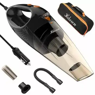 Aspirateur pour voiture Hikeren, 12V 106W 4300-4500PA, Eclairage LED, Technologie sèche & humide. Aspirateur à main